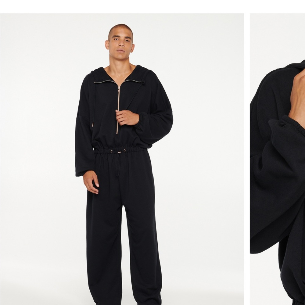 Savage X Fenty Black Textured Jumpsuit Unisex - Picture 8 of 9